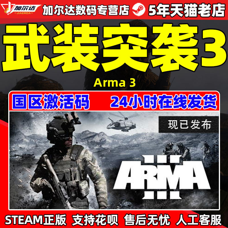 PC简体中文游戏 正版steam 武装突袭3 Arma 3 国区激活码cdk怎么看?