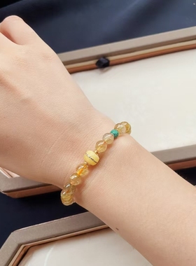 天然发晶手链女款多圈手串饰品礼物送女友闺蜜生日礼物