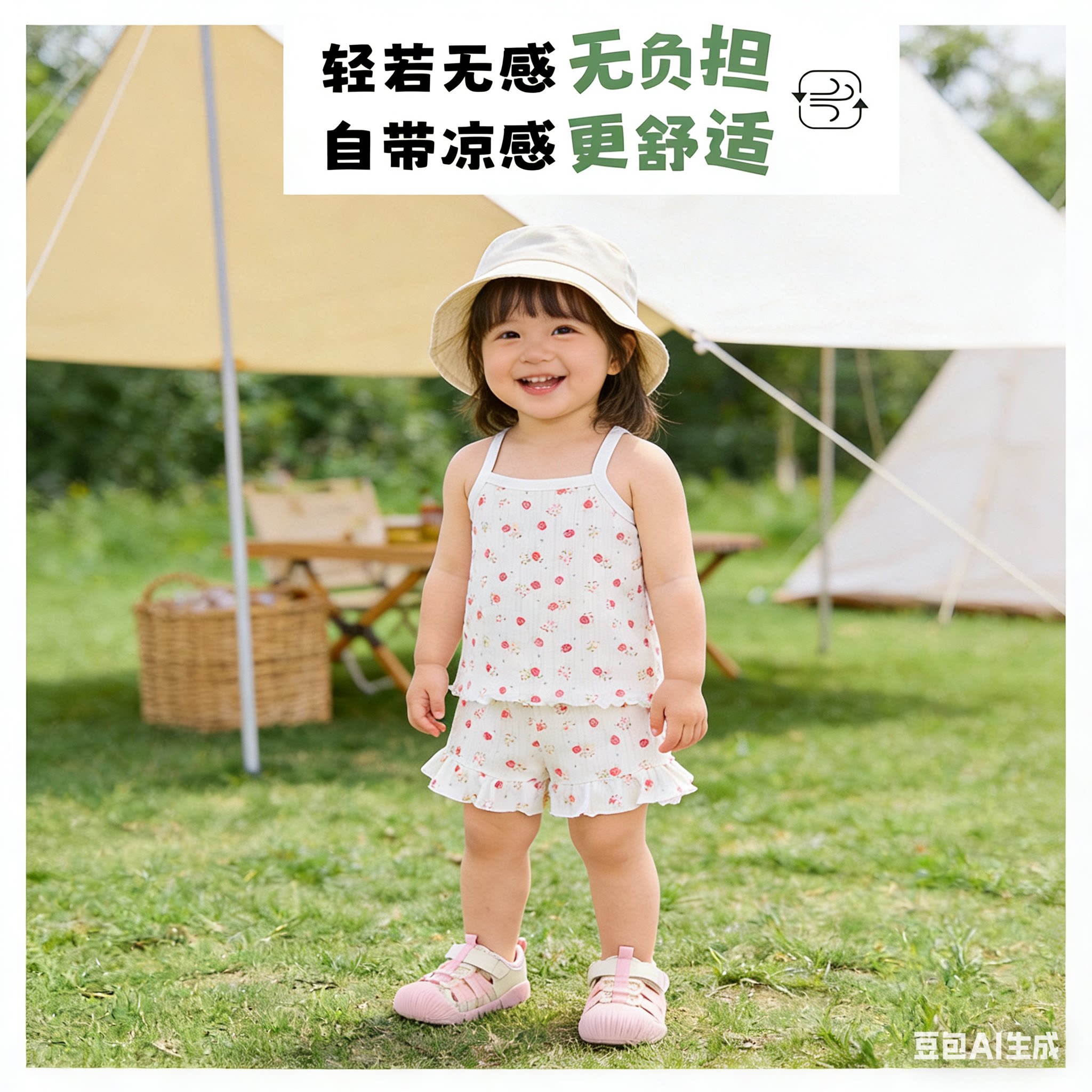 小女孩吊带套装可爱女童衣服洋气夏季儿童新款宝宝家居服短袖短裤