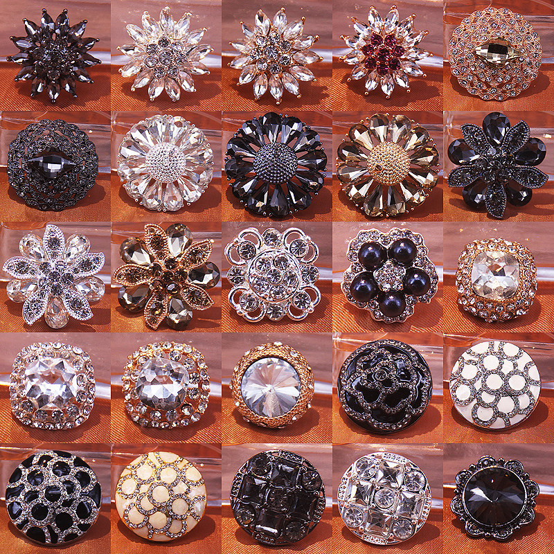 高档精品大衣钻扣皮草装饰钻扣 A钻玻璃钻扣貂皮裘皮装饰扣袖扣女