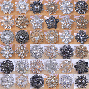 饰钻扣水晶扣 子装 貂皮纽扣袖 扣高档大衣扣子女皮草钮扣水貂领扣袖