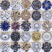 高档貂皮钻扣皮草裘皮水貂领扣装 饰外套纽扣 子装 饰扣大衣扣袖 扣袖