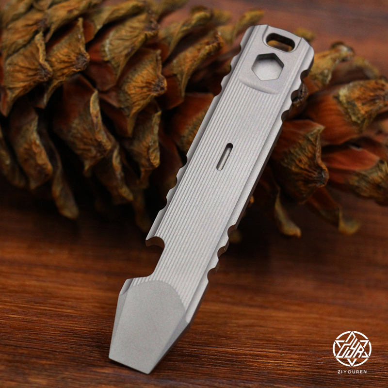 钛合金酷棍户外EDC多功能工具开瓶器个人防身撬棍防卫武器便携