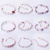 Pearl bracelet, women's freshwater pearl, small pearl, mini mixed color, women's versatile double-layer super fairy, simple in Korea