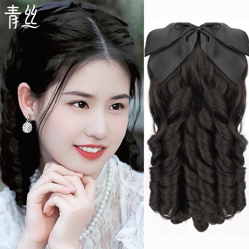 民国公主卷假发女罗马卷长发复古旗袍发型金粉世家影视假发马尾
