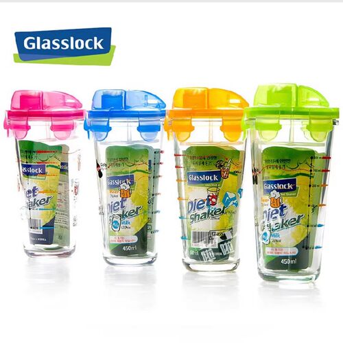 GlassLock卡通透明加厚玻璃水杯