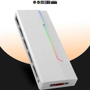argb电脑风扇控制器5V3针神光同步PWM智能温控四针集线器三合一