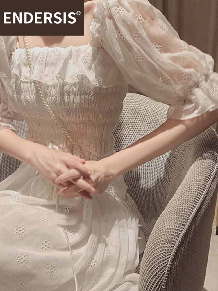 收腰显瘦雪纺连衣裙女夏法式宫廷风仙女超仙森系裙子CM0413|msdalam kategori Butik wanita / wanita, wanita saiz besar - dari Buy2taobao.com untuk memberikan perkhidmatan ejen Taobao profesional membeli