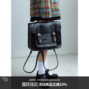 日系學院風jk斜挎包暗黑手提休閑pu雙肩軟妹信封包 BLACKBB