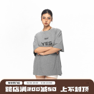 美式 条码 印花垫肩短袖 BLACKBB T恤男女夏季 宽松休闲圆领纯棉半袖