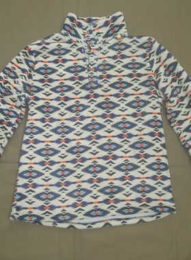 bcs风格图案抓绒上衣 Black Canyon