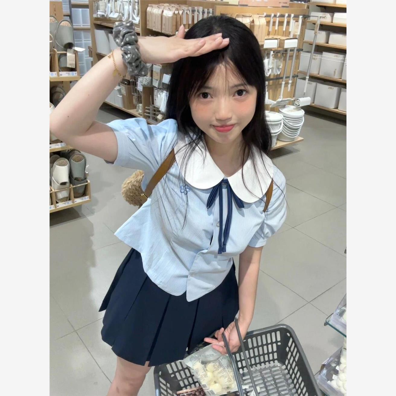 甜美清新jk制服套装学院