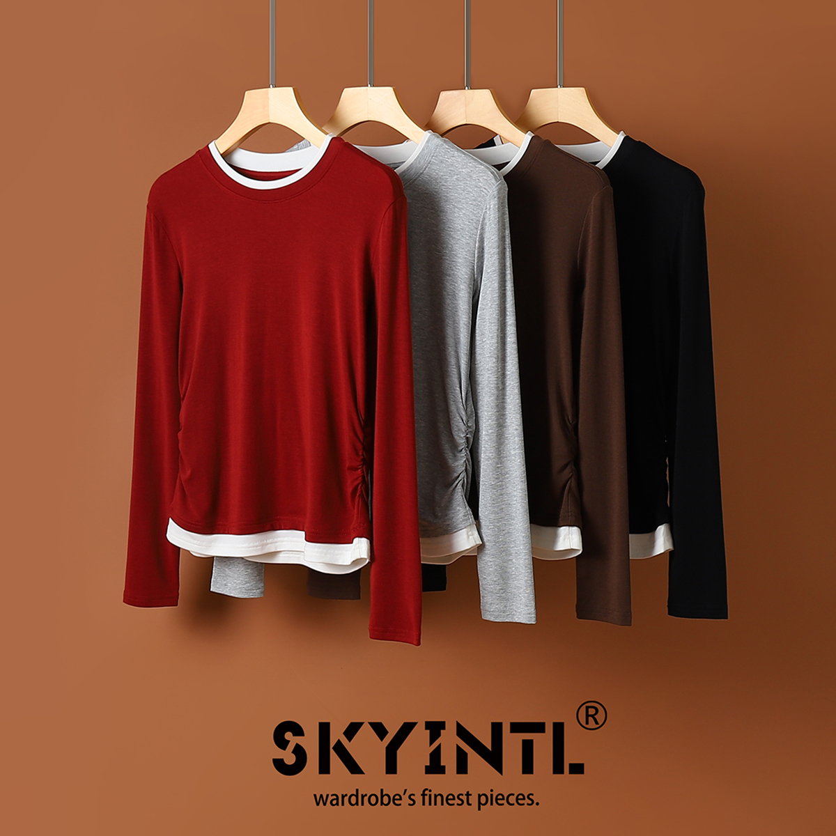 SKYINTL云柔莫代尔绵打底衫女