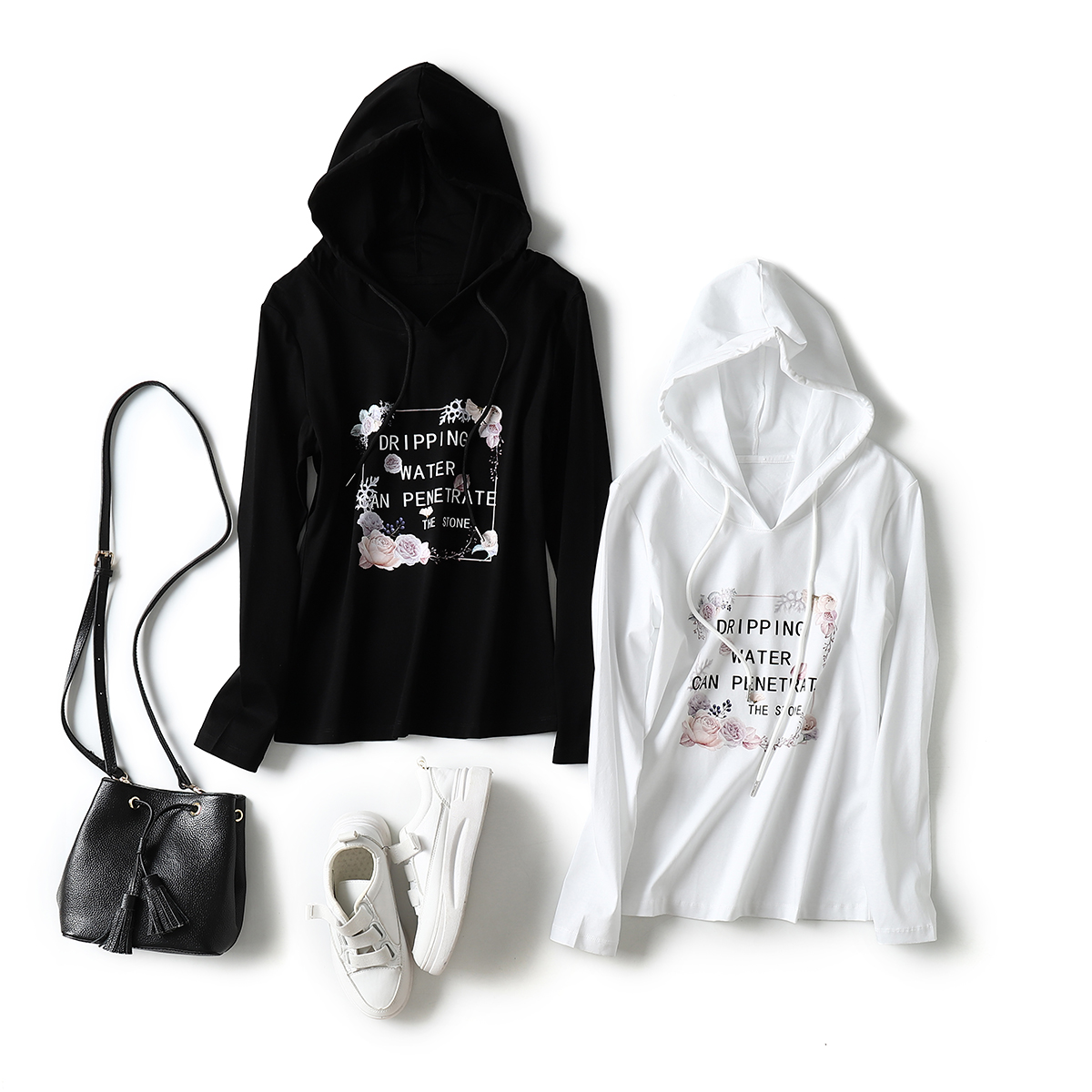 SkyINTL纯棉长袖打底印花卫衣