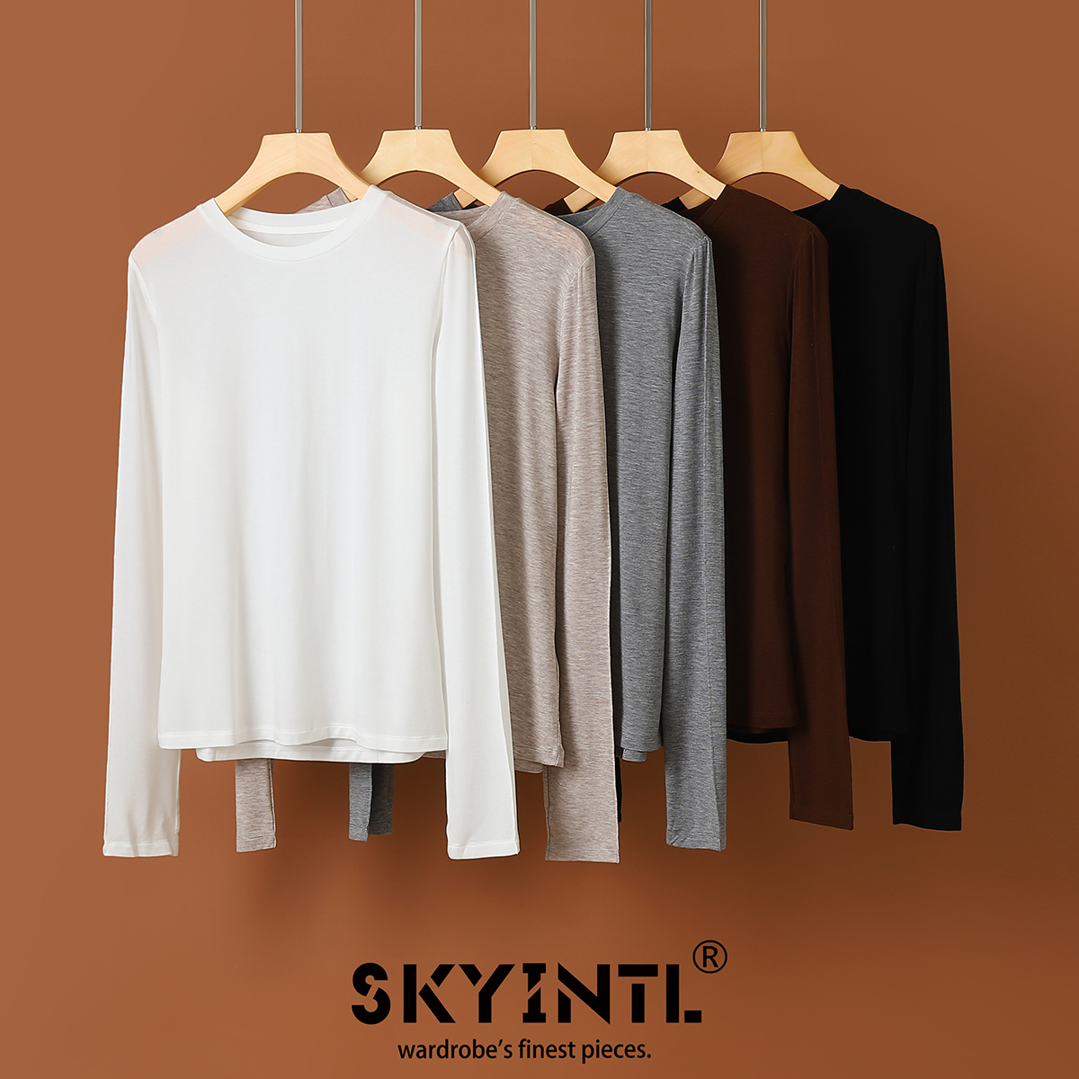 天丝羊绒打底衫女薄款