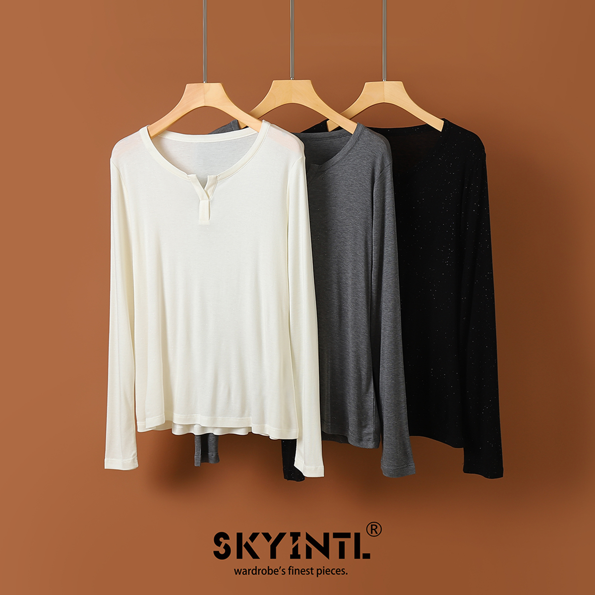 莱赛尔天丝羊毛面膜薄款长袖T恤