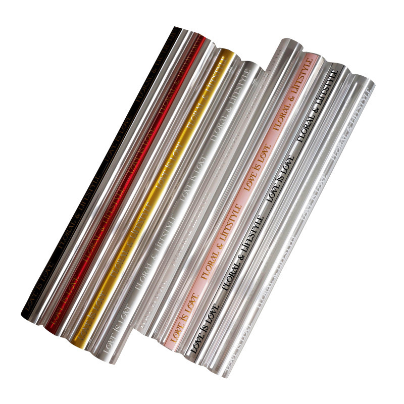 新款英文防水玻璃纸礼品花束材料