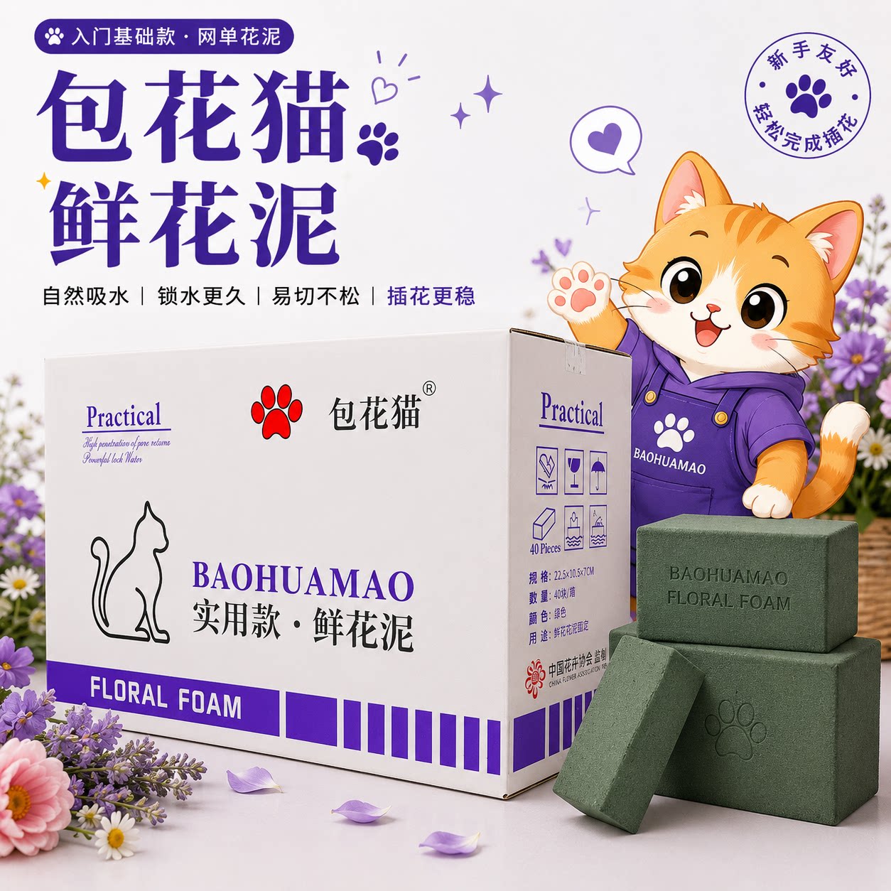 插花泡沫大块高品质鲜花泥插花泥图片