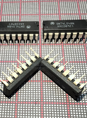 集成电 74LS48 SN74LS48N LS48 MOT DIP-14P IC芯片数码管驱动器