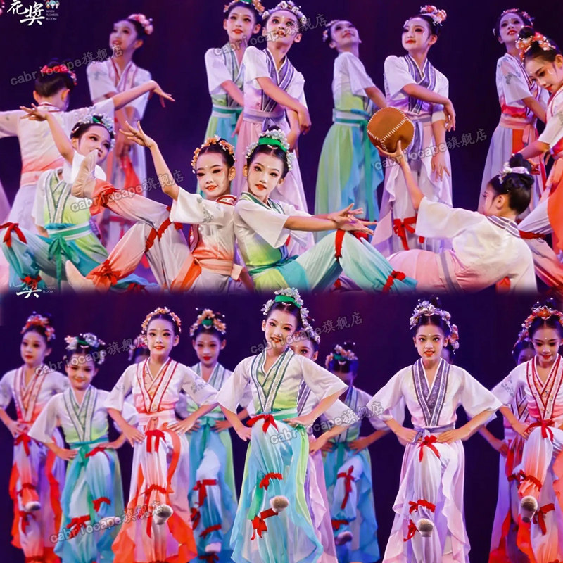 新款儿童古典舞蹴鞠图舞蹈服演出服装汉服中国风少儿女古风演出服,童装/婴儿装/亲子装,儿童演出服,淘宝优惠券,粉丝福利购,淘宝优惠卷