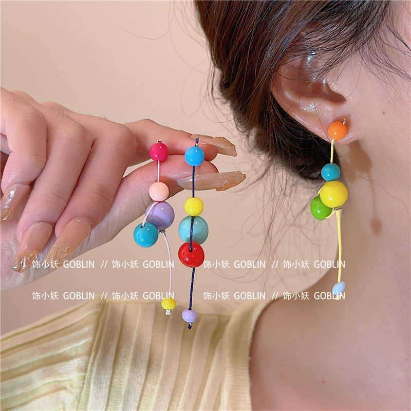 彩色糖果色耳环女2025年新款潮小众设计感高级气质网红爆款耳饰,饰品/流行首饰/时尚饰品新,耳环,淘宝优惠券,粉丝福利购,淘宝优惠卷