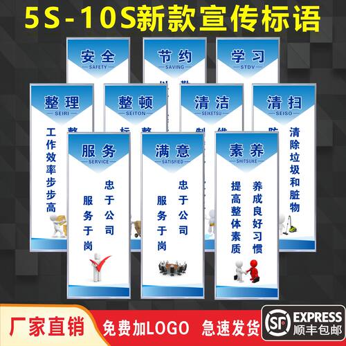 企业车间5S-13S管理标语急速发货