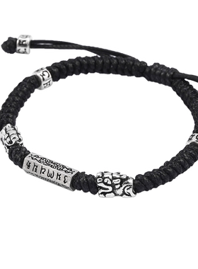 纯银欧美风潮牌简约款貔貅手链