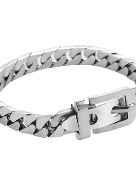 设计师款银手链欧美街头小众饰品