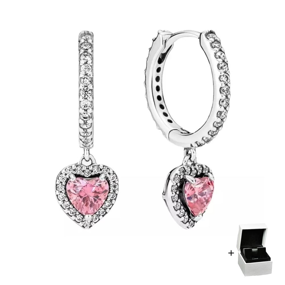 thumbnail for Panjia S925 Sterling Silver Sparkling Double Hoop Earrings Sacred Feather Series Daisy Flower Elegant Earrings Stud Earrings