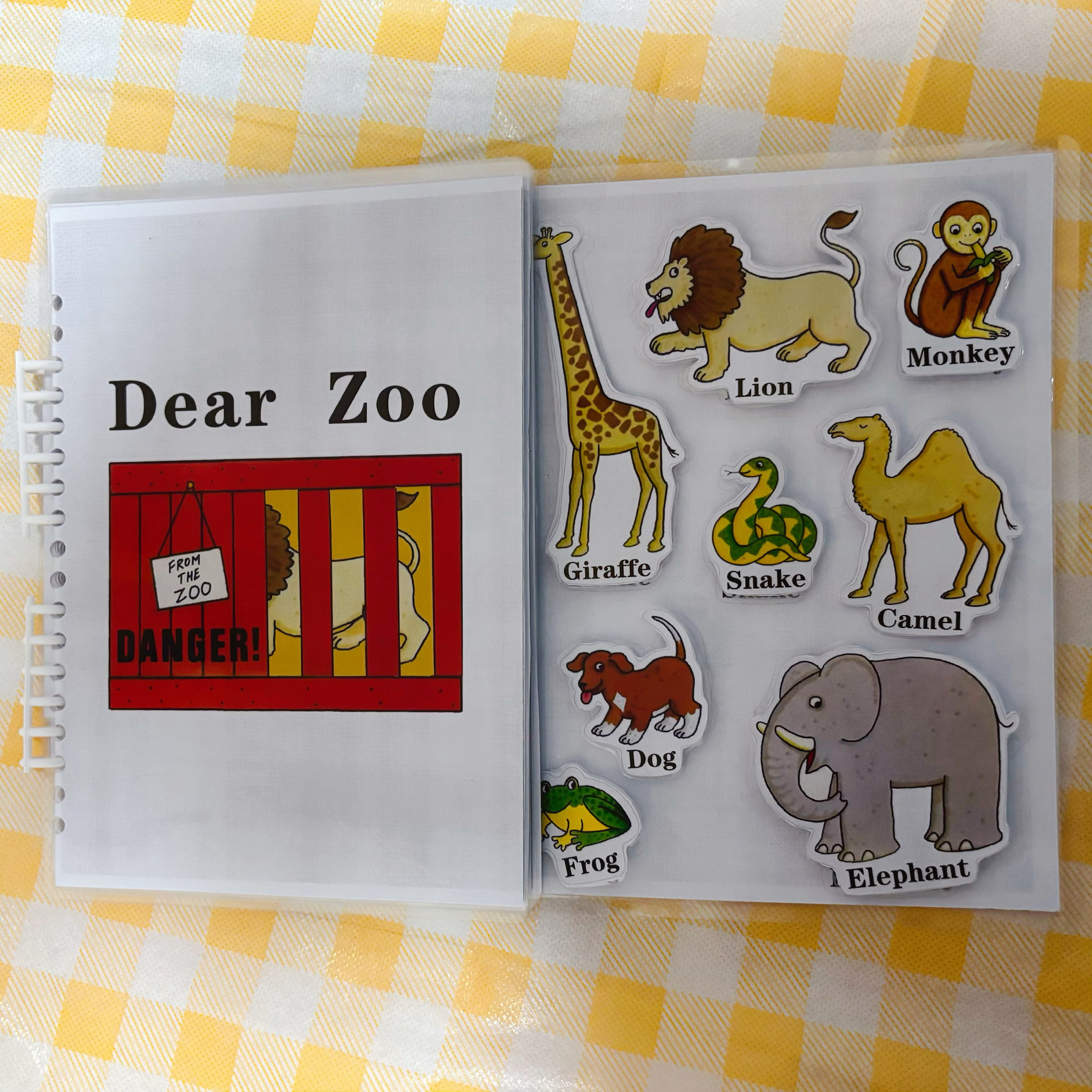 dear zoo动物认知幼儿园英语启蒙早教益智绘本手工铺码拓展安静书