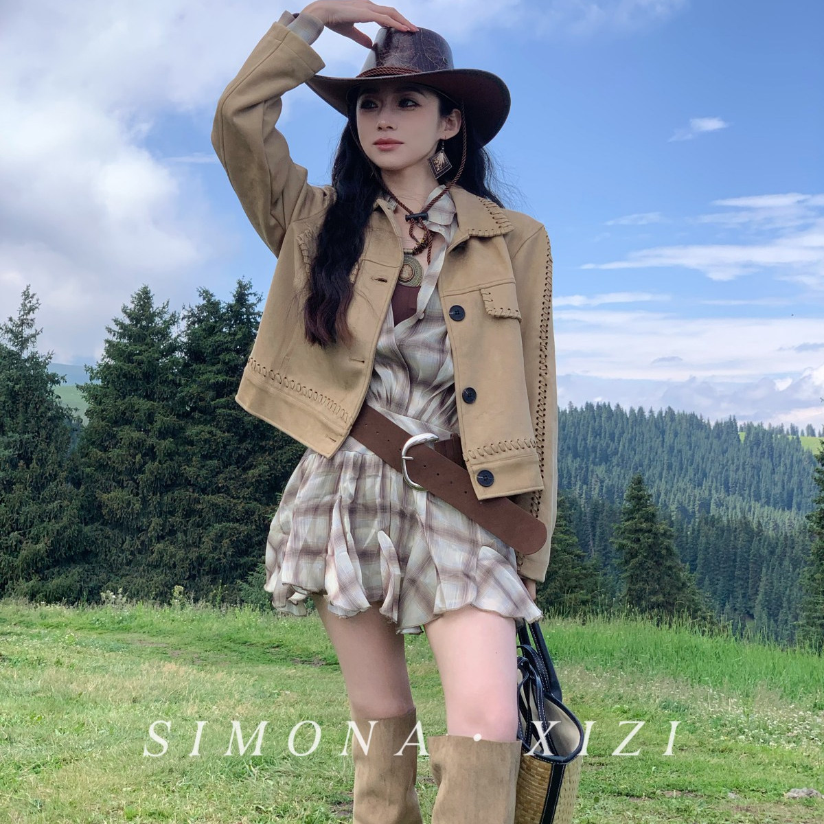 浅卡其色短款夹克短外套宽松休闲