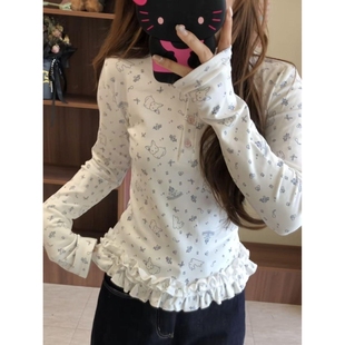 好质量做工下摆花边包边拉肩抓毛32支260克92棉8氨纶打底