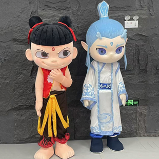 哪吒敖丙人偶服装现货人穿行走表演道具动漫成人敖丙玩偶服装定制