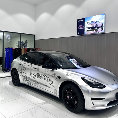 特斯拉model HelloKT猫保时捷宝马奥迪车身拉花装饰汽车贴纸定制