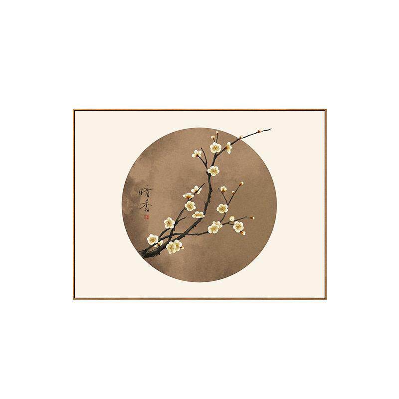 暗香梅花电表箱装饰画配电箱源总开关画遮挡挂画新中式自定义尺寸