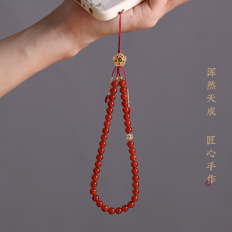 原创防丢高端南红玛瑙复古挂饰