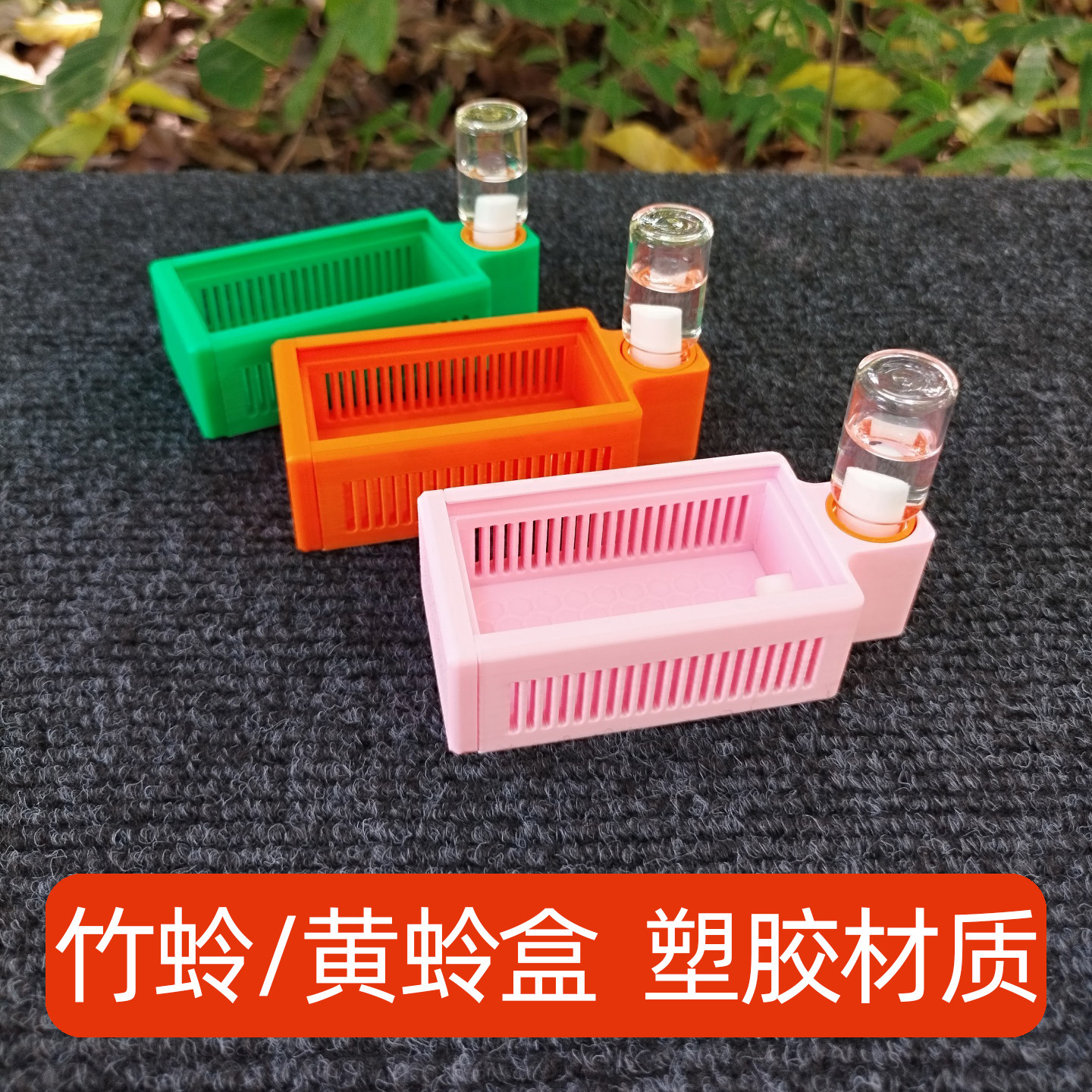 新款保湿鸣虫盒塑料3D打印款竹蛉黄蛉通用小黄蛉大黄蛉专用蛉子盒