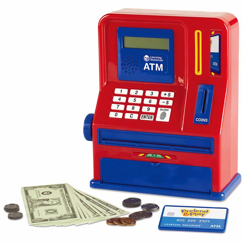 ATM取款机 科技收款机II代 商店收银机幼儿园儿童角色扮演取款机