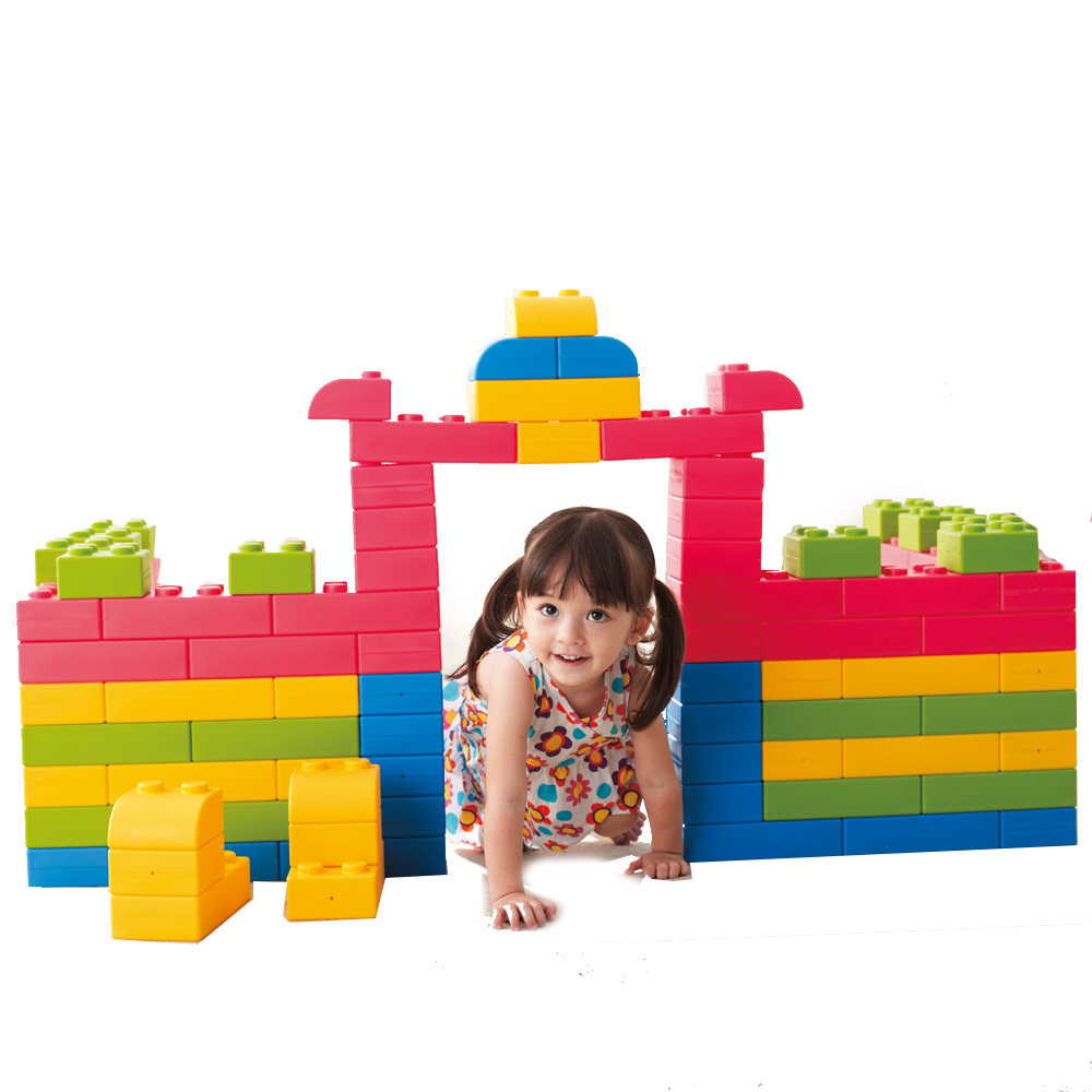 巧巧大积木台湾WEPLAY幼儿早教儿童彩色静音造型拼搭建构建筑