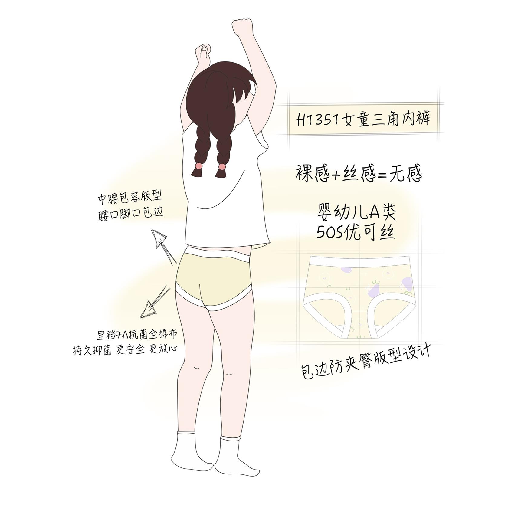 薄款冰丝女童a类内裤儿孩