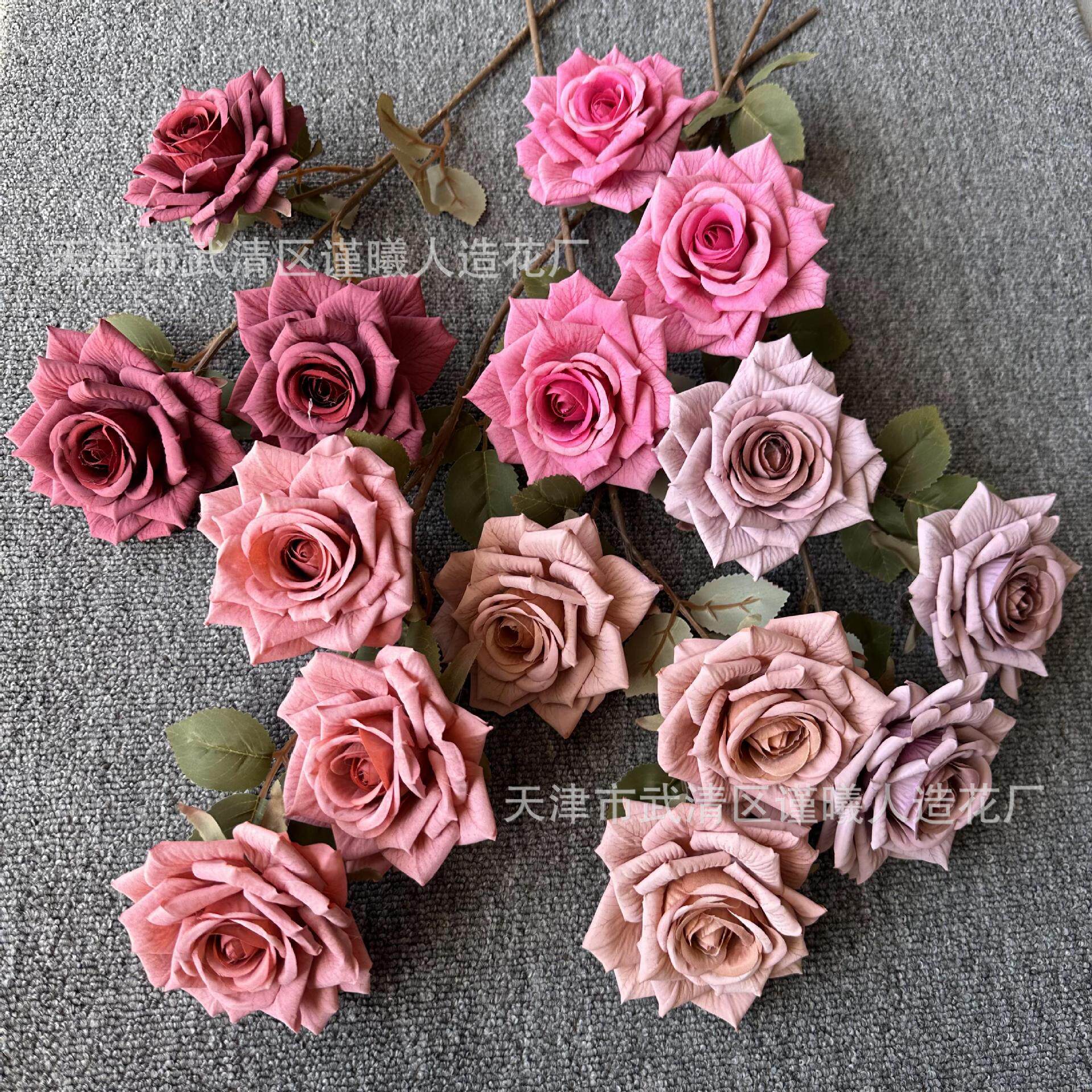 玫瑰花曼塔欧式绢花手工