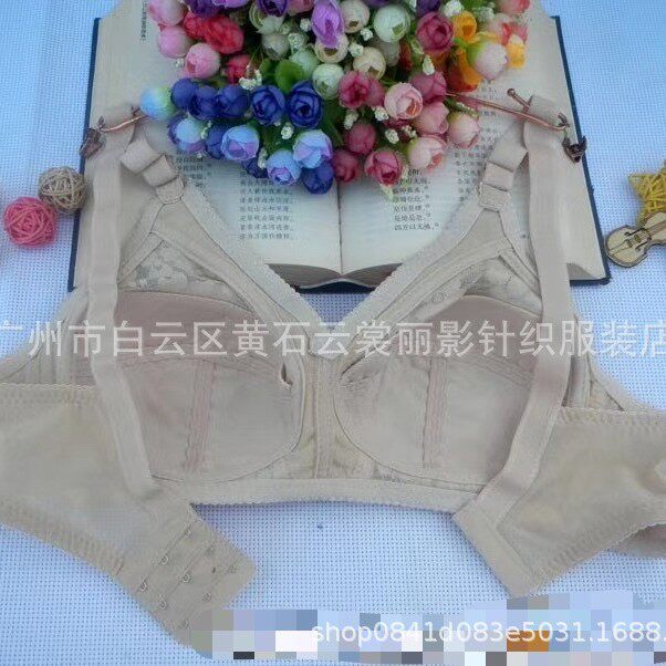 312无钢圈文胸三文治夹心棉无海棉薄款蕾丝C杯中老年内衣