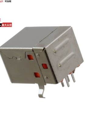 USBR-B-S-S-O-TH连接器 〔CONN RCPT USB2.0 TYPEB 4POS R/A 〕