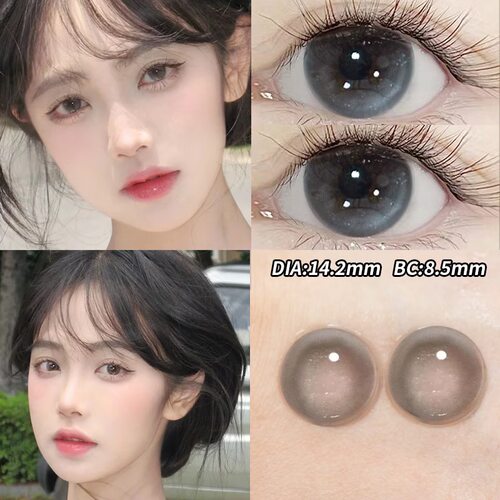 lens【买一送一】柔雾渐变水润高舒适光学隐形眼镜半年抛大直径