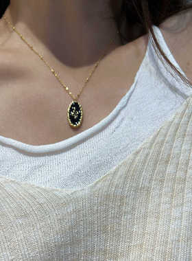 洗澡不用摘！气质钛钢黑色小蛇轻奢小众高级感项链女士新款锁骨链