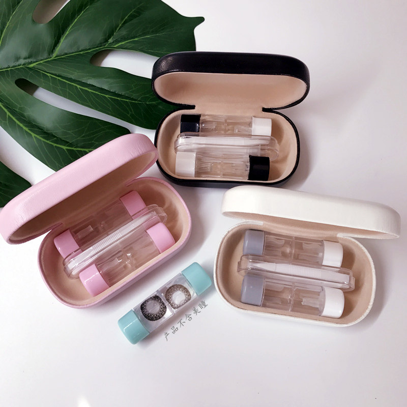 皮质硬性隐形眼镜盒双头美瞳盒两个装旅行便携RGP近视眼镜伴侣盒|ruв категории ZIPPO/швейцарский армейский нож/очки, очки оборудование, уход агент, контактные линзы партнера коробка - от Buy2taobao.com для оказания профессиональной услуги покупки агента Taobao