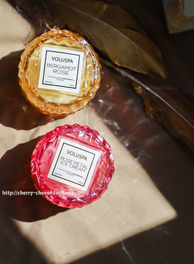 清仓现货包邮 正品美国购 voluspa精油蜡烛马卡龙Macaron玻璃罐