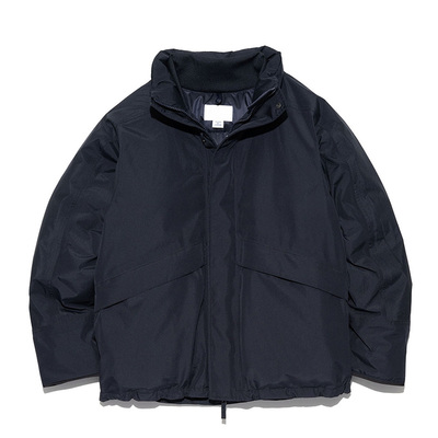 日系复古立领短款90白鸭绒羽绒服