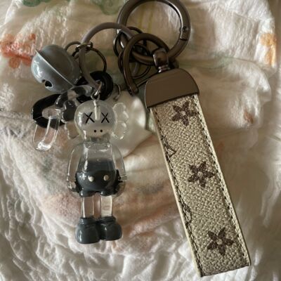 LV&GEDETE 包包挂件汽车钥匙扣挂饰适用保时捷路虎奔驰钥匙链老花
