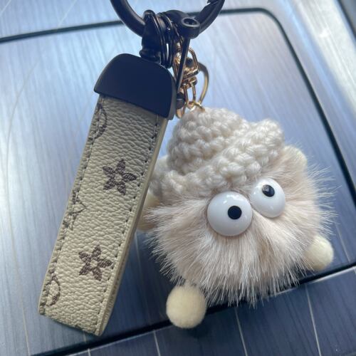 LV&GEDETE 汽车钥匙扣挂件钥匙链小邮差包挂饰坠毛绒玩偶公仔老花